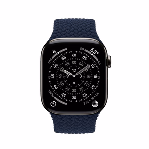 Crong Wave Band punutud Apple Watch rihm, 44/45/46/49 mm, tumesinine