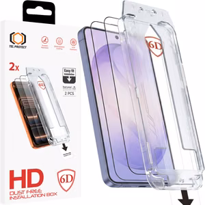 Tel Protect Dust-Free Easy Fit Full Glue 6D закаленное стекло для Samsung Galaxy S26 черное (с разблокировкой по отпечатку пальца) - 2 шт.
