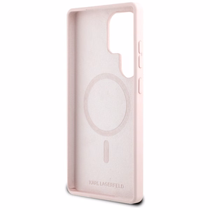 KARL LAGERFELD ümbris jaoks SAMSUNG S25 Ultra KLHMS25LSKCHTCP (Magnetic Silicone Double Heads) roosa