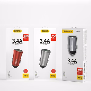 Dudao 3.4A smart car laadija 2x USB hõbedane (R6S hõbedane)