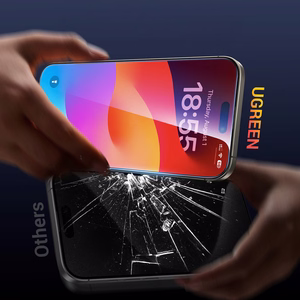 Ugreen SP629 karastatud klaas paigaldusraamiga iPhone 16 Pro jaoks (2 tk)