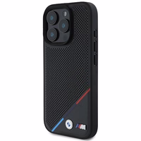 BMW M Perforated Tricolor Line MagSafe Ümbris jaoks iPhone 16 Pro - must