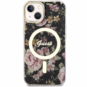 Guess GUHMP14MHCFWSK iPhone 14 Plus 6.7" чёрный/чёрный hardcase Flower MagSafe