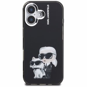 Karl Lagerfeld IML Aquarelle Karl & Choupette & Logo iPhone 16 Ümbris - must