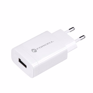 Phone laadija Forcell F-Energy USB A QC3.0 2,4A 18W + kaabel USB A to USB C TFK-TC-1099 valge