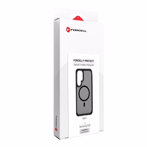 Case for Samsung S26 Forcell F-Protect Smoke Hybrid Premium compatible with MagSafe black