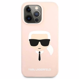 KARL LAGERFELD ümbris jaoks IPHONE 13 Pro KLHCP13LSLKHLP (Silicone K. Head) light roosa