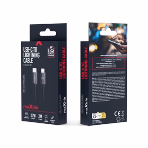 Maxlife MXUC-12 кабель USB-C - Lightning 2,0 m 27W черный