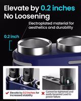 Auto Cigarette Lighter Pesa Splitter B39-C - 3 sockets + USB + tüüp C - QC 3.0 PD 3A 120W koos ekraan and kaabel