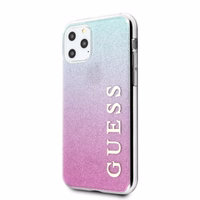 Guess GUHCN65PCUGLPBL iPhone 11 Pro Max roosa sinine/roosa sinine kõva ümbris Glitter Gradient