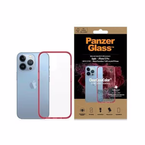 PanzerGlass ClearCase antibacterial Military Grade certified ümbris jaoks iPhone 13 Pro - läbipaistev roosa