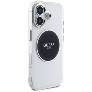 Guess IML Metal Colored Circle Classic Logo MagSafe ümbris jaoks iPhone 16 - must