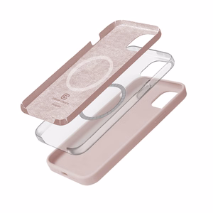 Crong Color Cover Magnetic MagSafe ümbris seadmele iPhone 15, liivaroosa