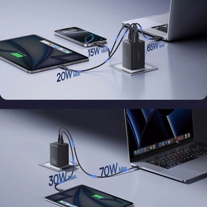 Baseus EnerFill FE11 100W Sein Laadija 2 x USB-C + USB-A - must