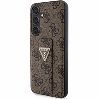 Guess GUHCS24SPGS4TDW S24 S921 brown/brown hardcase Grip Stand 4G Triangle Strass