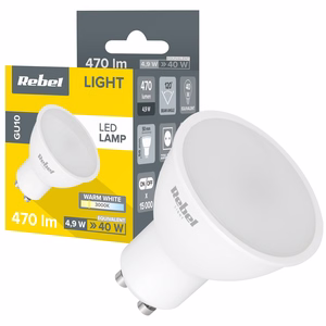 Rebel GU10 LED-lamp, 5 W, 3000 K, 230 V