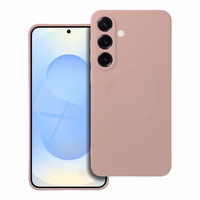 SILICONE MAG ÜMBRIS compatible with MagSafe jaoks SAMSUNG S25 Plus roosa