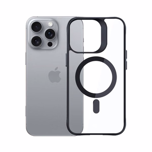 3mk Satin Armor MagCase with MagSafe jaoks iPhone 16 Pro - Clear with must Frame