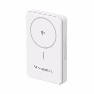 Powerbank Wozinsky WLWP-10KA0Y3WS 22.5W PD Qi2 10000 mAh, with stand, 1x USB-A, 1x USB-C - white