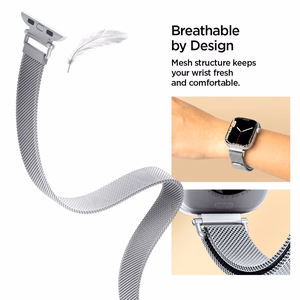 SPIGEN WBM4 rihm APPLE WATCH 8 / 9 / 10 / 11 / SE (40 / 41 / 42 MM) hõbedane