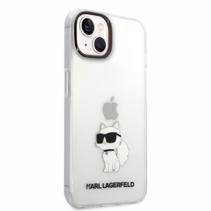 Karl Lagerfeld Ikonik Choupette ümbris jaoks iPhone 14 Plus - läbipaistev