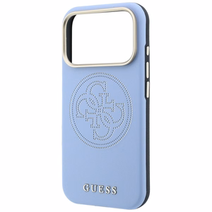 Guess Perforated 4G Gold Logo MagSafe ümbris mudelile iPhone 18 Pro / 17 Pro – värv: helesinine