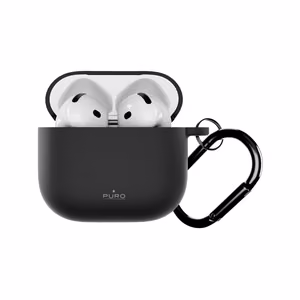 Puro Icon ümbris AirPods 4 jaoks - must