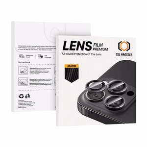 Tel Protect 3D Lens Aramid Series karastatud kaitseklaasid Apple iPhone 18 Pro / 18 Pro Max kaameraläätsedele (3 tk)