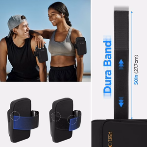 Tech-Protect M7 Universal Sport Armband Ümbris - Must and Oranž