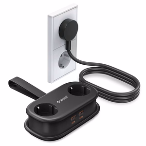 Orico AP3 65W GaN 6in1 Power Strip 2x AC + 2x USB-A + 2x USB-C - Black