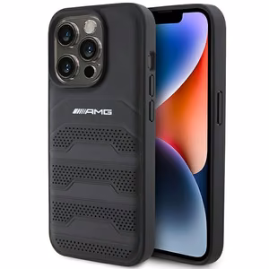 AMG Leather Debossed Lines ümbris jaoks iPhone 15 Pro - must