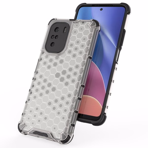 Honeycomb Case броневой чехол с TPU бампером для Xiaomi Redmi K40 Pro+ / K40 Pro / K40 / Poco F3 зелёный
