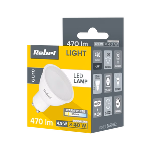 Rebel GU10 LED-lamp, 5 W, 3000 K, 230 V