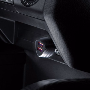 FORCELL F-ENERGY Carbon CC50-2A car laadija 2 x USB A QC3.0 3A 36W must