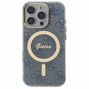 Guess IML 4G MagSafe Чехол для iPhone 16 Pro Max - синий