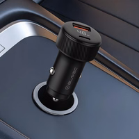 Blavec Autolaadija BS-04B-C Volt - USB + Type C - QC 3.0 18W PD 30W koos Type C to Type C cable (CCBS04BCV-UCB) must