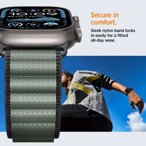 SPIGEN WBF1 rihm APPLE WATCH 6 / 7 / 8 / 9 / 10 / SE / ULTRA 1 / 2 (44 / 45 / 46 / 49 MM) must/roheline