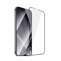 Karastatud klaas metal raamiga jaoks iPhone 14 Pro Max 6,7" must raamiga