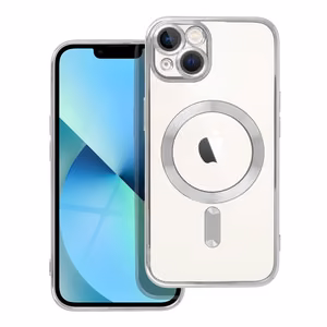 Чехол iPhone 13 Electro Mag Cover совместим с MagSafe серебристый