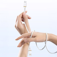 Dudao L25L USB-A - Lightning kaabel 1m 30W pehme silikoonpunutisega - valge