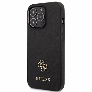 Чехол Guess Saffiano 4G Small Metal Logo для iPhone 13 Pro / 13 6.1" - чёрный