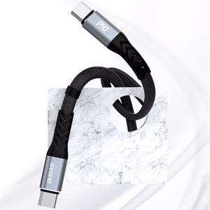 USB кабель Dudao (L10C) "USB-C (Type-C) - USB-C (Type-C)" (100W 5A) серый 0.23M