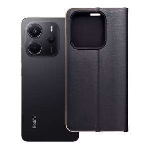 Флип-чехол для Xiaomi Redmi NOTE 14 5G Luna Book Gold чёрный