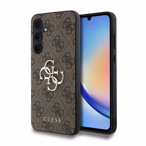 Guess 4G Big Metal Logo ümbris jaoks Samsung Galaxy A35 - brown