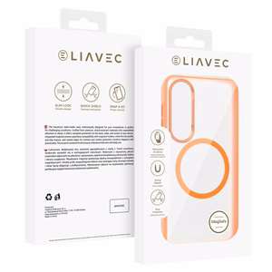 Liavec Soft Case Metal Frame для Samsung Galaxy S26 Plus оранжевый