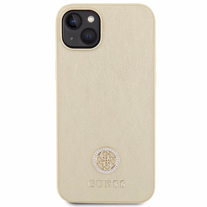 Guess GUHCP15MPS4DGPD iPhone 15 Plus 6.7" золотой/золотой жёсткий чехол Strass Metal Logo