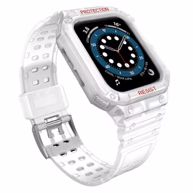 Protect Strap Band for Apple Watch 38/40/41mm soomustatud rihm - Läbipaistev
