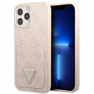 Guess 4G Triangle Logo Cardslot Ümbris jaoks iPhone 13 Pro / 13 - roosa