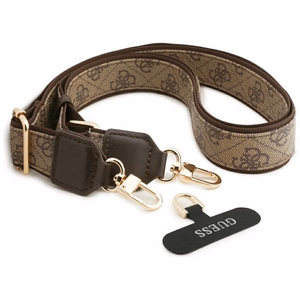 Guess 4G Strass Logo & Big Strap Metal Buttons MagSafe Ümbris jaoks iPhone 17 Pro - Brown