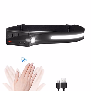 USB-C kaudu laetav LED-pealamp liikumisanduriga, IPX4, 1200 mAh – must
